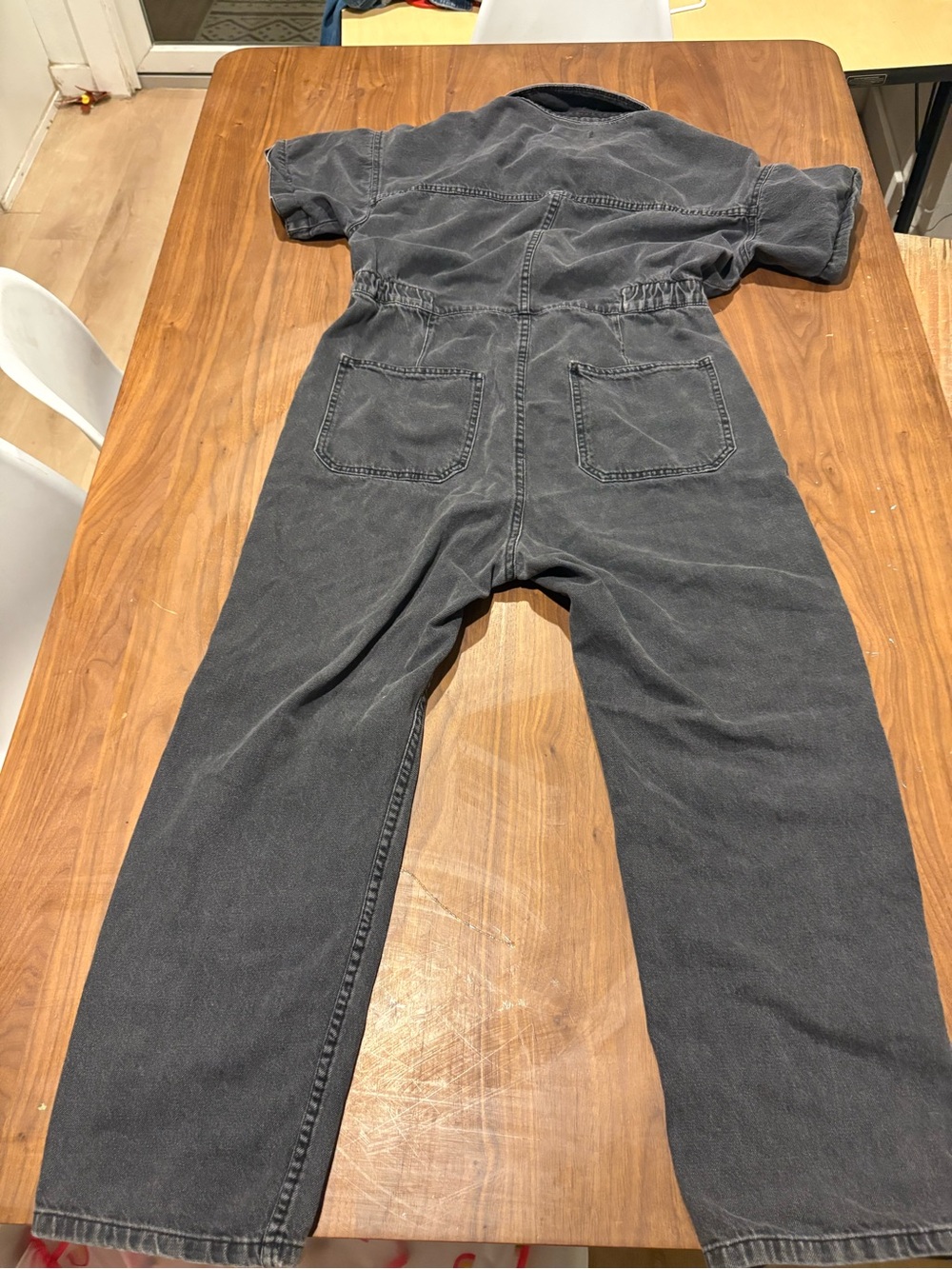 Free People Washed Black Denim Utility Jumpsuit - Picture 3 of 6